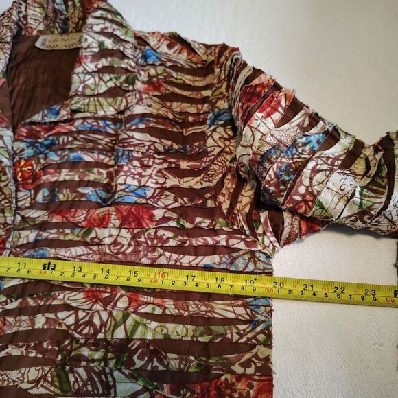 Vtg Lifestyle Rip Stitched Cottagecore Boho Granny Lightweight Jacket Size Small - Picture 5 of 6